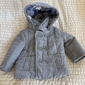 Babygap Gray Double-Breasted Kids Jacket
